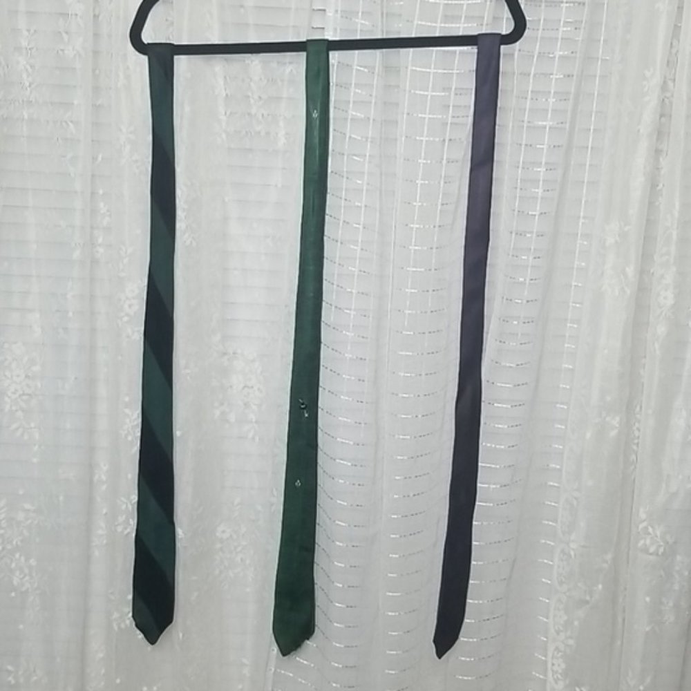 Vintage Midcentury and 80's Lot of 3 Skinny Ties